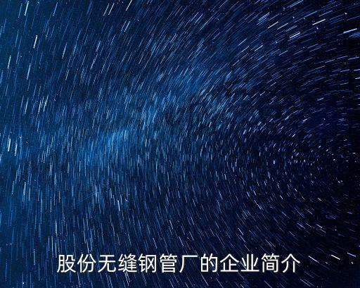 股份無縫鋼管廠的企業(yè)簡介