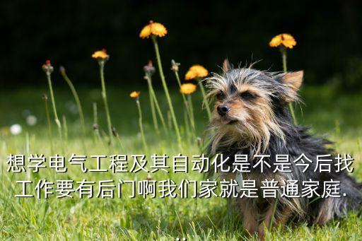 想學(xué)電氣工程及其自動化是不是今后找工作要有后門啊我們家就是普通家庭...