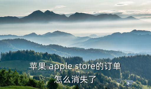 蘋果 apple store的訂單怎么消失了