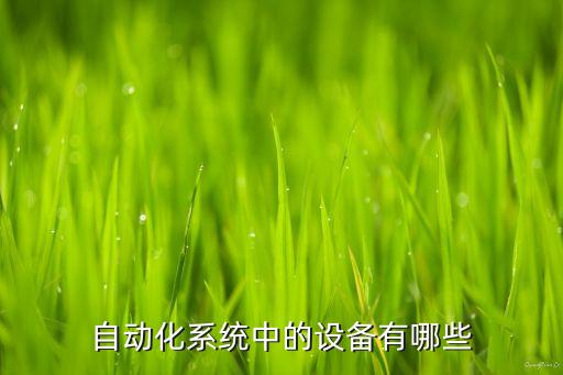 自動化系統(tǒng)中的設(shè)備有哪些