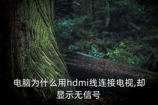 電腦為什么用hdmi線連接電視,卻顯示無信號(hào)