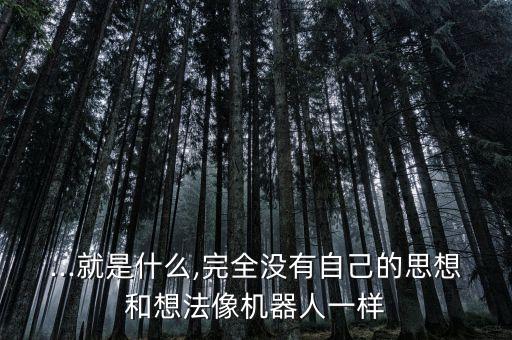 ...就是什么,完全沒(méi)有自己的思想和想法像機(jī)器人一樣