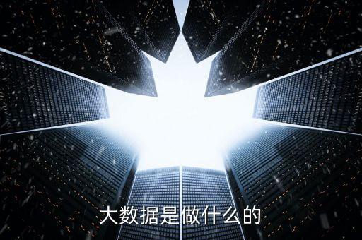 大數據是做什么的