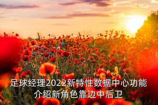 足球經(jīng)理2022新特性數(shù)據(jù)中心功能介紹新角色靠邊中后衛(wèi)