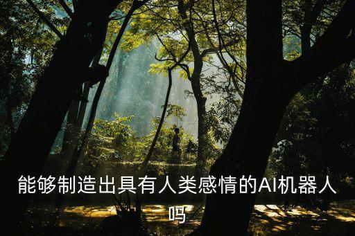能夠制造出具有人類(lèi)感情的AI機(jī)器人嗎