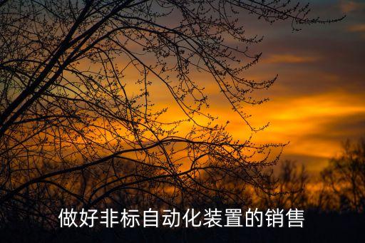 做好非標(biāo)自動(dòng)化裝置的銷(xiāo)售