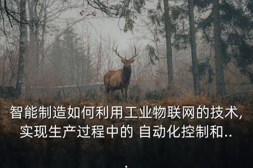智能制造如何利用工業(yè)物聯(lián)網(wǎng)的技術(shù),實(shí)現(xiàn)生產(chǎn)過(guò)程中的 自動(dòng)化控制和...
