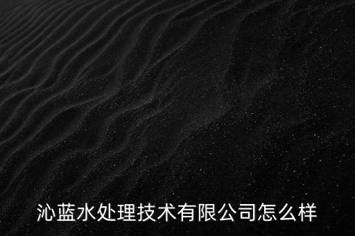 沁藍(lán)水處理技術(shù)有限公司怎么樣