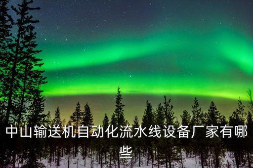 中山輸送機(jī)自動(dòng)化流水線設(shè)備廠家有哪些
