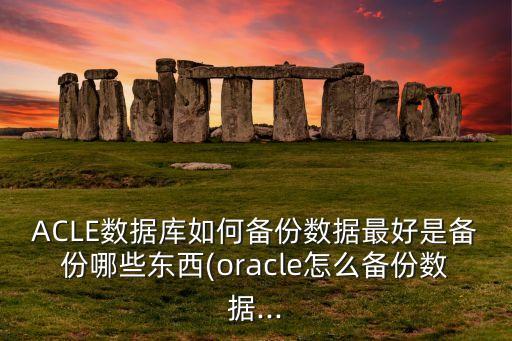 ACLE數(shù)據(jù)庫如何備份數(shù)據(jù)最好是備份哪些東西(oracle怎么備份數(shù)據(jù)...