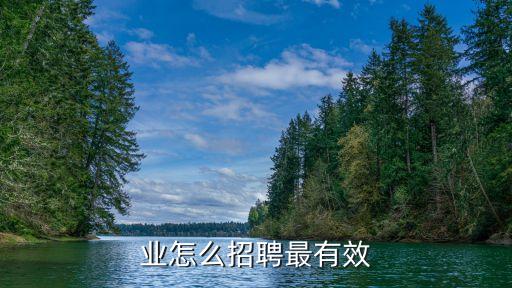 業(yè)怎么招聘最有效
