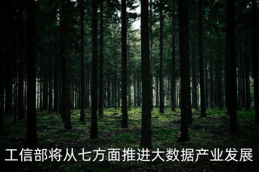 工信部將從七方面推進大數(shù)據(jù)產(chǎn)業(yè)發(fā)展