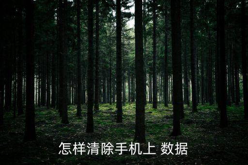 怎樣清除手機(jī)上 數(shù)據(jù)