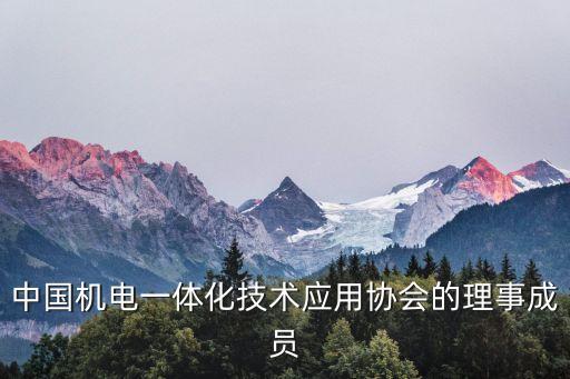 中國機電一體化技術應用協(xié)會的理事成員