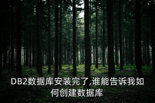DB2數(shù)據(jù)庫安裝完了,誰能告訴我如何創(chuàng)建數(shù)據(jù)庫