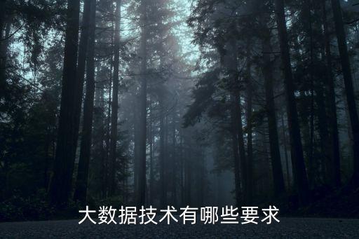 哪些和大數(shù)據(jù)相關(guān)技術(shù)要求,有哪些數(shù)據(jù)相關(guān)的技術(shù)?