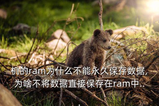 機(jī)的ram為什么不能永久保存數(shù)據(jù),為啥不將數(shù)據(jù)直接保存在ram中...