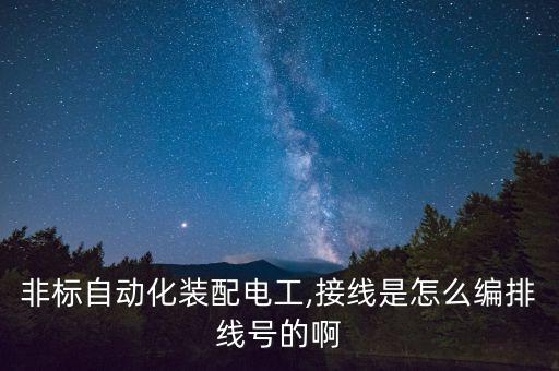 非標(biāo)自動(dòng)化裝配電工,接線是怎么編排線號(hào)的啊