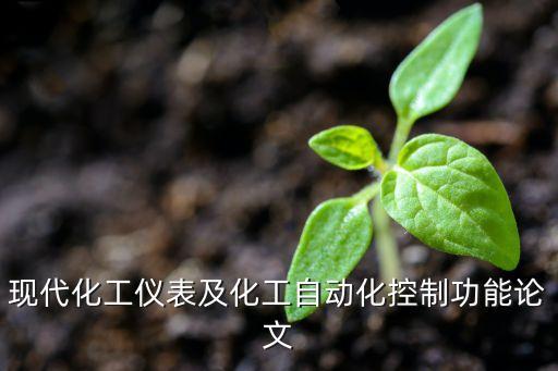 現(xiàn)代化工儀表及化工自動(dòng)化控制功能論文