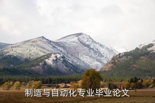 制造與自動(dòng)化專業(yè)畢業(yè)論文