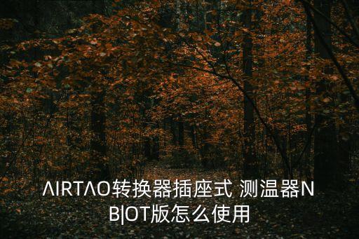 ∧IRT∧O轉(zhuǎn)換器插座式 測溫器NB|OT版怎么使用