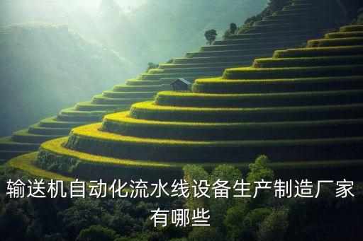 輸送機(jī)自動化流水線設(shè)備生產(chǎn)制造廠家有哪些
