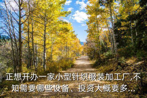 正想開辦一家小型針織服裝加工廠,不知需要哪些設(shè)備、投資大概要多...