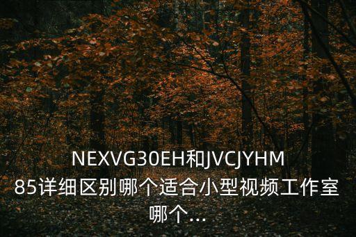NEXVG30EH和JVCJYHM85詳細區(qū)別哪個適合小型視頻工作室哪個...