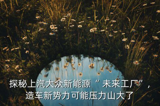 探秘上汽大眾新能源“ 未來工廠”,造車新勢(shì)力可能壓力山大了