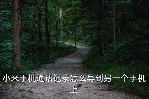 小米手機(jī)通話記錄怎么導(dǎo)到另一個(gè)手機(jī)上