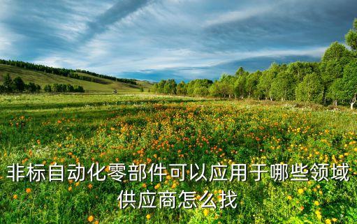 非標(biāo)自動化零部件可以應(yīng)用于哪些領(lǐng)域供應(yīng)商怎么找