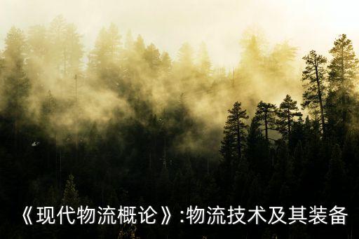 《現(xiàn)代物流概論》:物流技術(shù)及其裝備