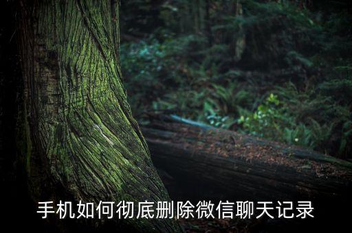 手機(jī)如何徹底刪除微信聊天記錄