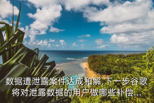 數(shù)據(jù)遭泄露案件達成和解,下一步谷歌將對泄露數(shù)據(jù)的用戶做哪些補償...