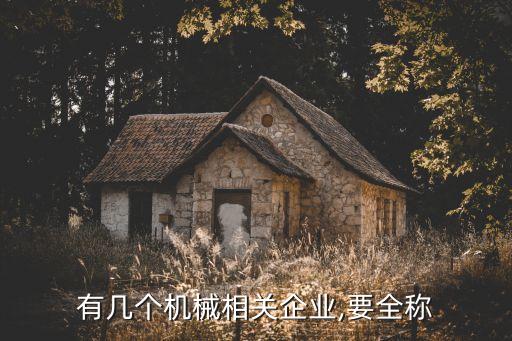 有幾個機械相關企業(yè),要全稱