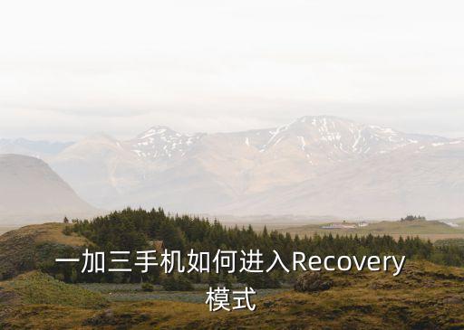 一加三手機(jī)如何進(jìn)入Recovery模式