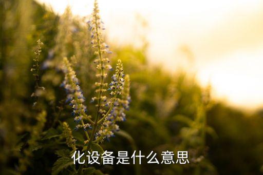 化設備是什么意思