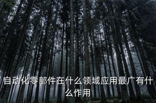 自動化零部件在什么領(lǐng)域應(yīng)用最廣有什么作用