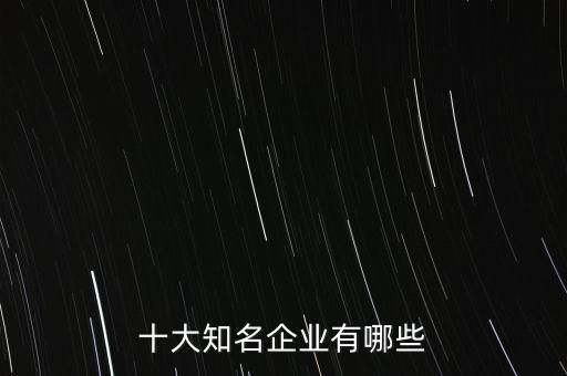 十大知名企業(yè)有哪些