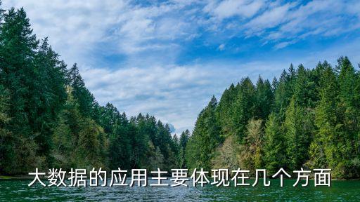 大數(shù)據(jù)的應用主要體現(xiàn)在幾個方面