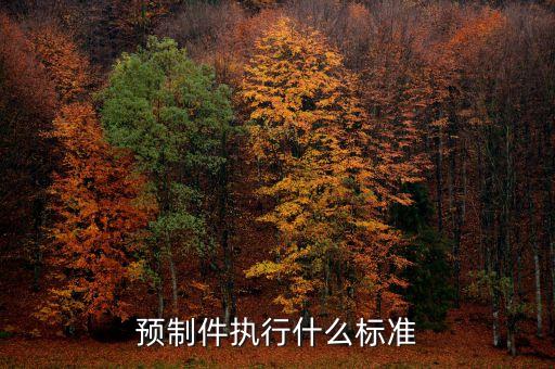 預(yù)制件執(zhí)行什么標(biāo)準(zhǔn)