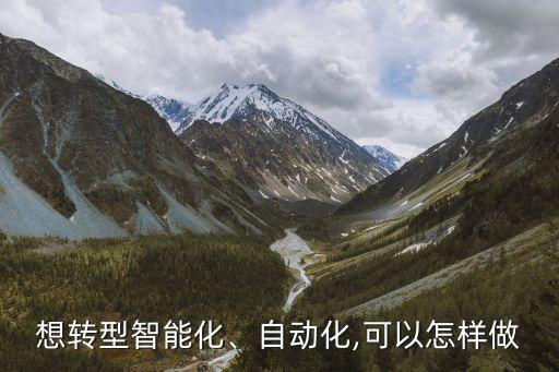 想轉(zhuǎn)型智能化、自動化,可以怎樣做
