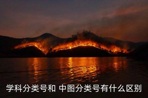 學(xué)科分類號(hào)和 中圖分類號(hào)有什么區(qū)別