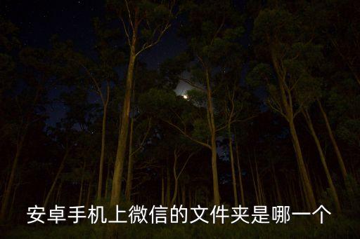 安卓手機(jī)上微信的文件夾是哪一個