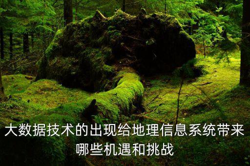遙感大數(shù)據(jù)系統(tǒng),大數(shù)據(jù)時代地理信息系統(tǒng)面臨機遇與挑戰(zhàn)