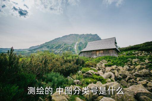 測(cè)繪的 中圖分類號(hào)是什么