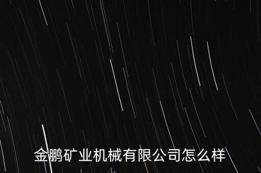 金鵬礦業(yè)機(jī)械有限公司怎么樣