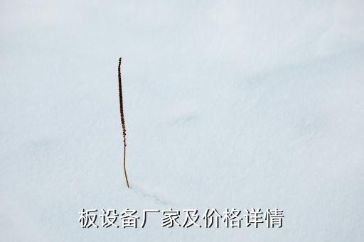 板設(shè)備廠家及價格詳情
