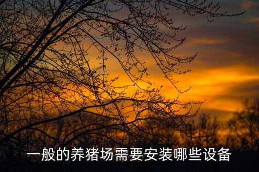 一般的養(yǎng)豬場(chǎng)需要安裝哪些設(shè)備
