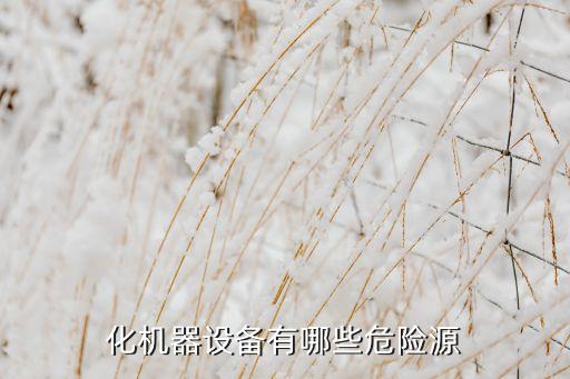 化機(jī)器設(shè)備有哪些危險(xiǎn)源